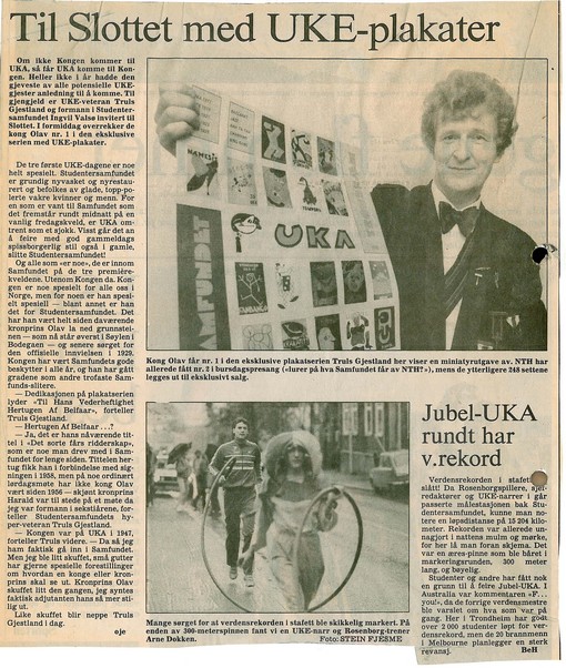 Bilde 8:  Narr-i-ciss (UKA 1985). UKE-plakater til kongen, Truls Gjestland 
									 Medlemmer:  Truls  Gjestland
									